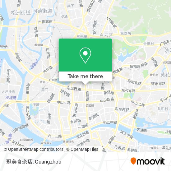 冠美食杂店 map