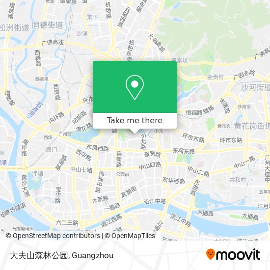 大夫山森林公园 map