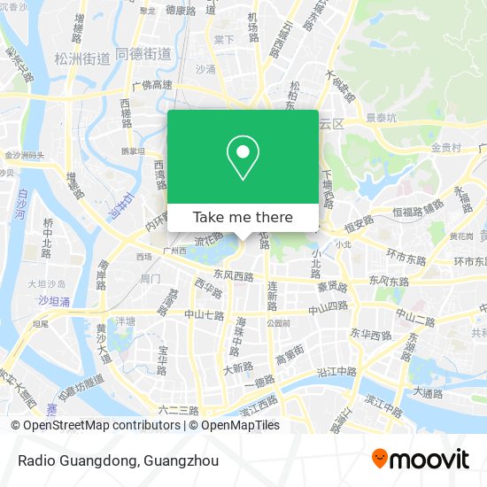 Radio Guangdong map