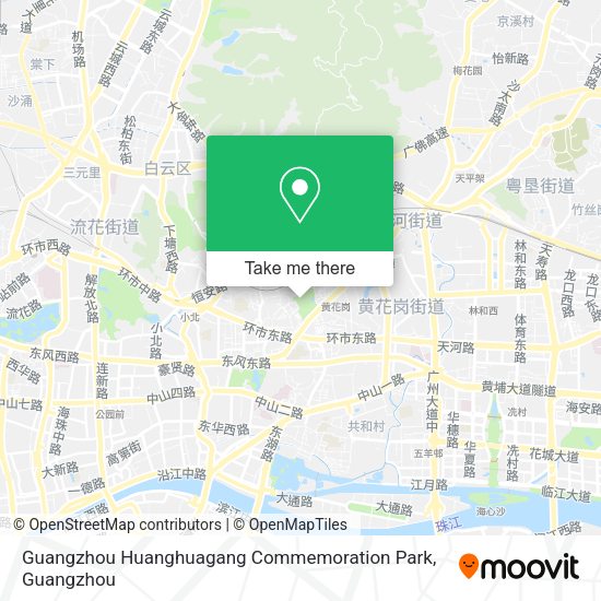 Guangzhou Huanghuagang Commemoration Park map
