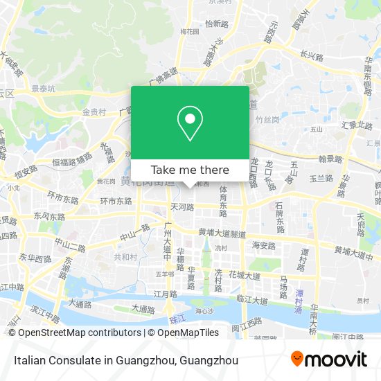 Italian Consulate in Guangzhou map