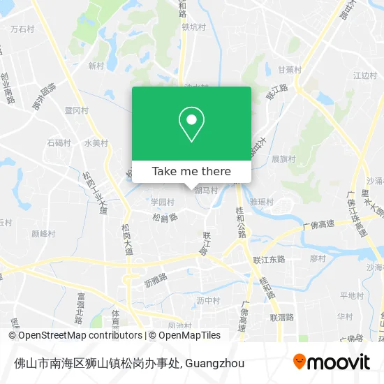 佛山市南海区狮山镇松岗办事处 map