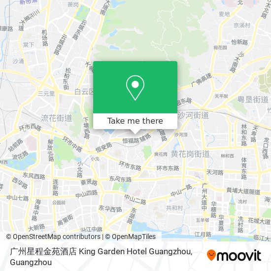 广州星程金苑酒店 King Garden Hotel Guangzhou map