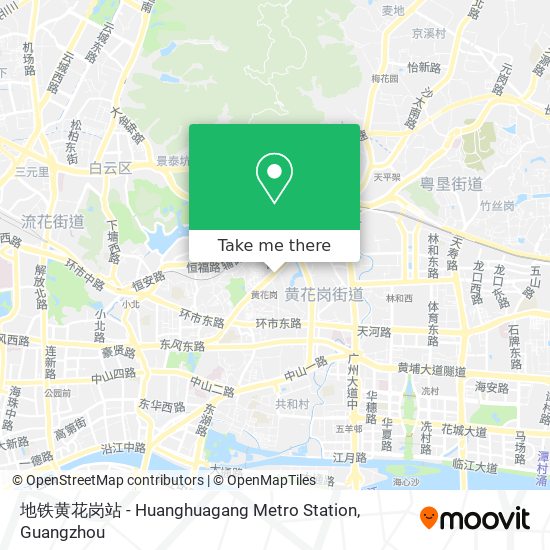 地铁黄花岗站 - Huanghuagang Metro Station map