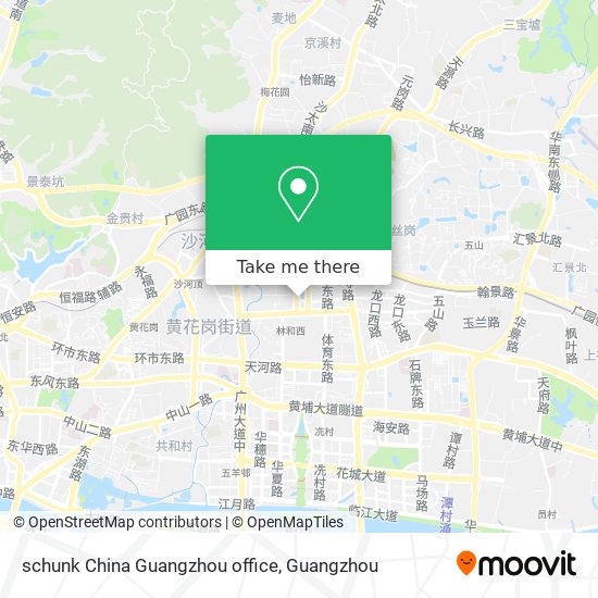 schunk China Guangzhou office map