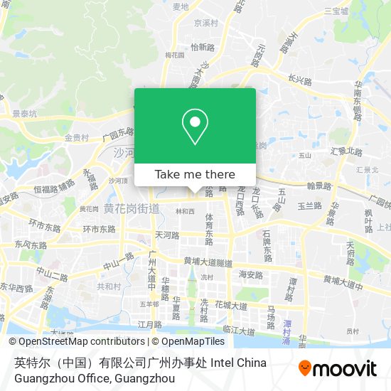 英特尔（中国）有限公司广州办事处 Intel China Guangzhou Office map