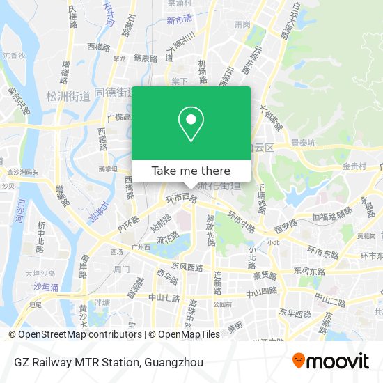 GZ Railway MTR Station map
