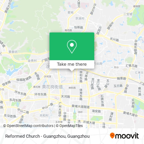 Reformed Church - Guangzhou map