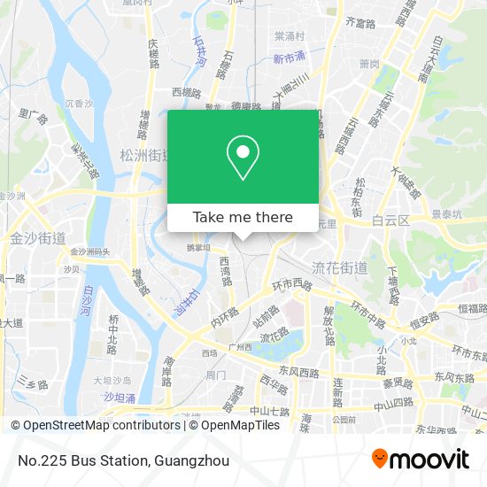 No.225 Bus Station map