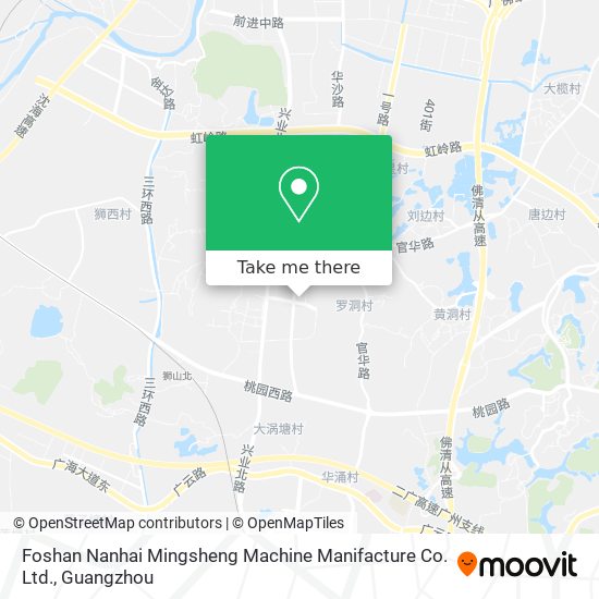 Foshan Nanhai Mingsheng Machine Manifacture Co. Ltd. map