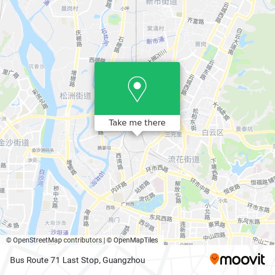 Bus Route 71 Last Stop map