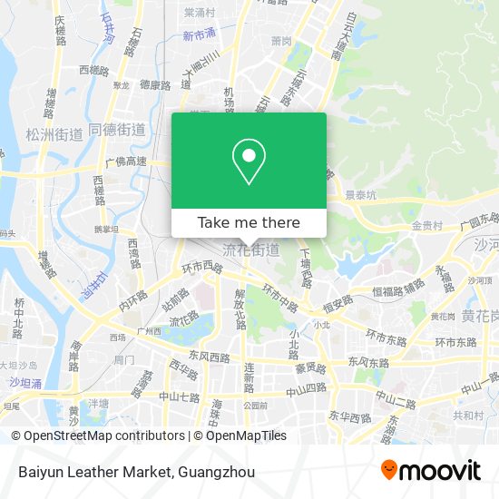 Baiyun Leather Market map