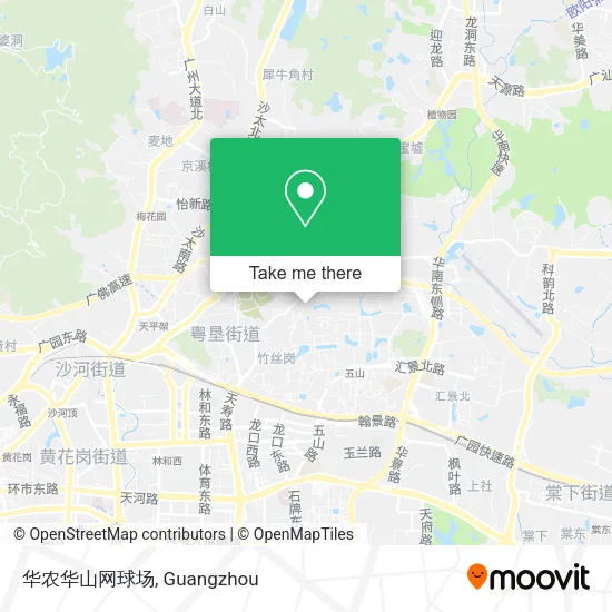 华农华山网球场 map