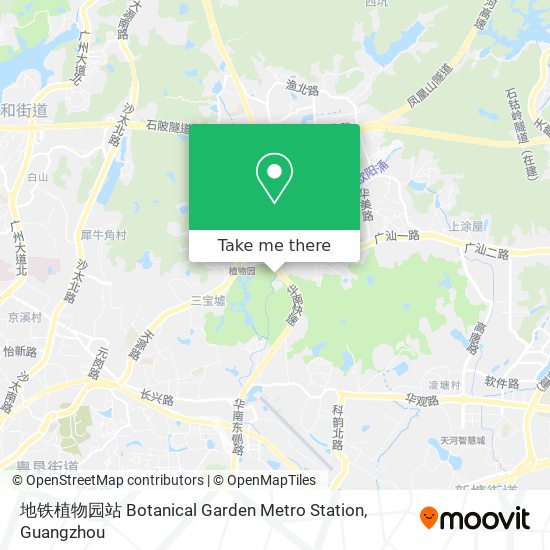 地铁植物园站 Botanical Garden Metro Station map