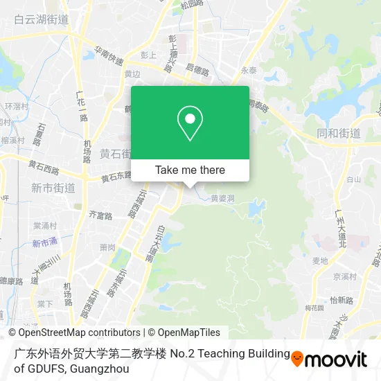 广东外语外贸大学第二教学楼 No.2 Teaching Building of GDUFS map