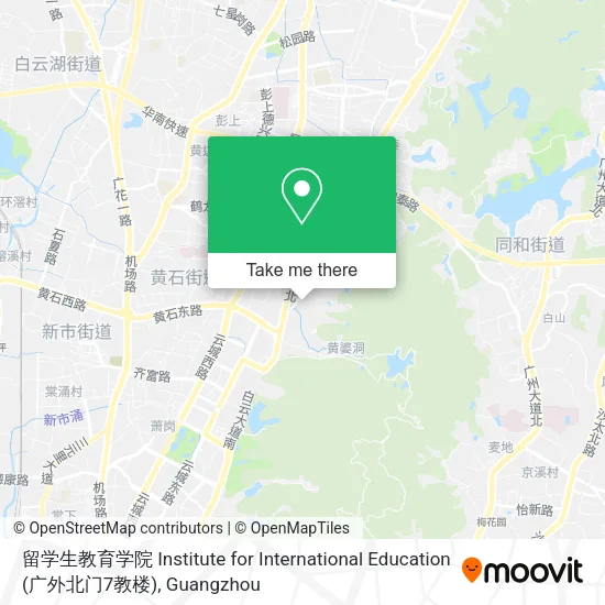 留学生教育学院 Institute for International Education (广外北门7教楼) map