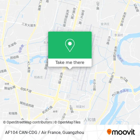 AF104 CAN-CDG / Air France map