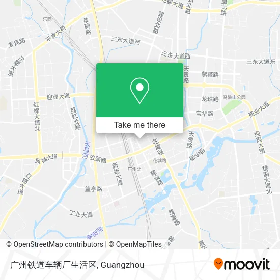 广州铁道车辆厂生活区 map