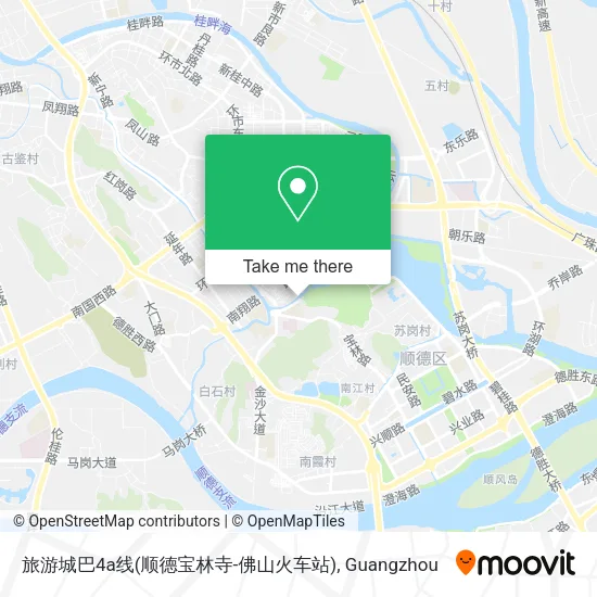 旅游城巴4a线(顺德宝林寺-佛山火车站) map