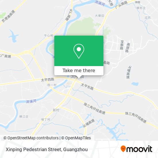 Xinping Pedestrian Street map