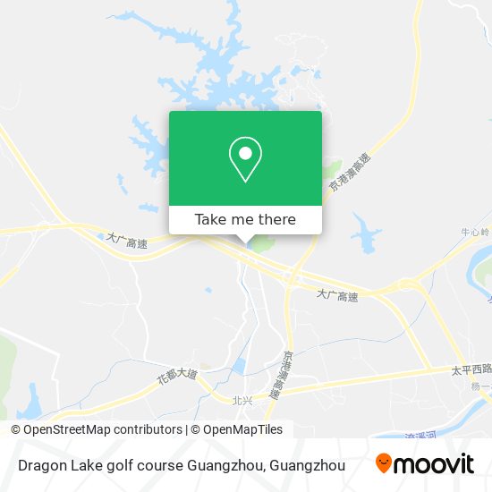 Dragon Lake golf course Guangzhou map