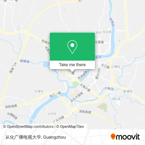 从化广播电视大学 map