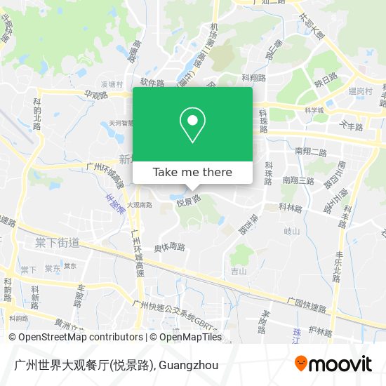 广州世界大观餐厅(悦景路) map