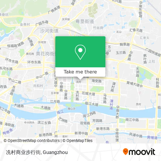 冼村商业步行街 map