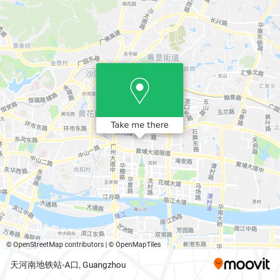 天河南地铁站-A口 map