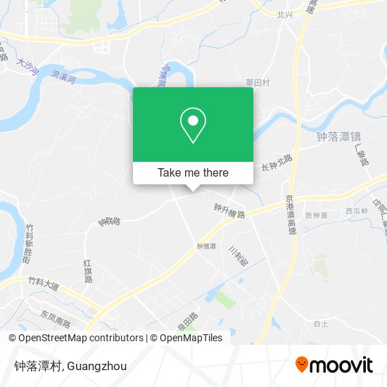 钟落潭村 map