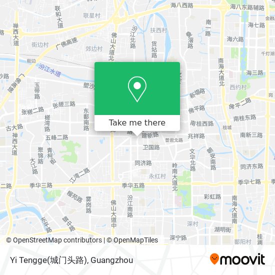 Yi Tengge(城门头路) map