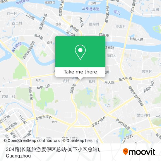 304路(长隆旅游度假区总站-棠下小区总站) map