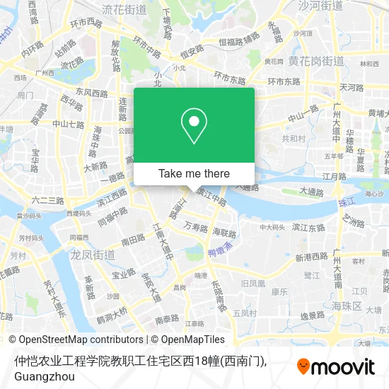 仲恺农业工程学院教职工住宅区西18幢(西南门) map