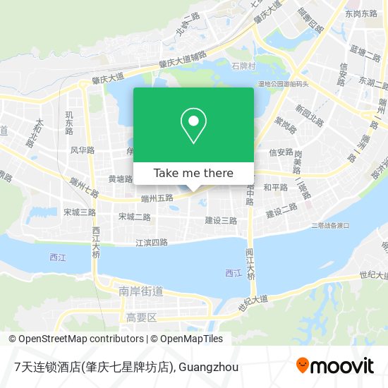 7天连锁酒店(肇庆七星牌坊店) map