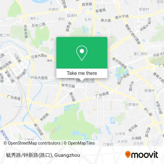 毓秀路/钟新路(路口) map