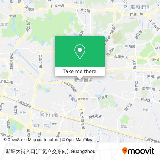 新塘大街入口(广氮立交东向) map
