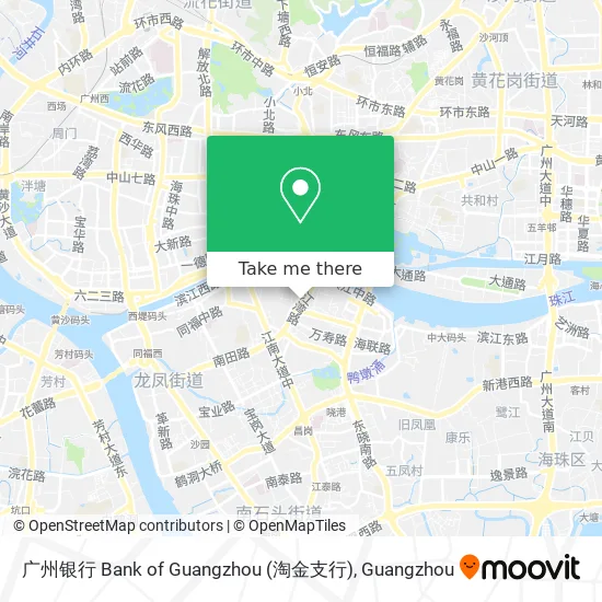 广州银行 Bank of Guangzhou (淘金支行) map