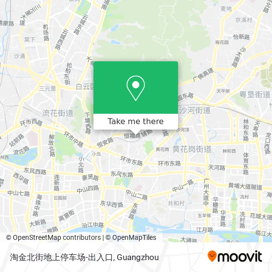 淘金北街地上停车场-出入口 map