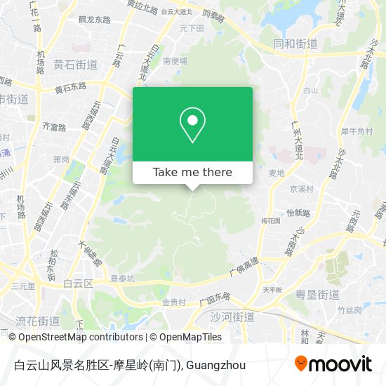白云山风景名胜区-摩星岭(南门) map