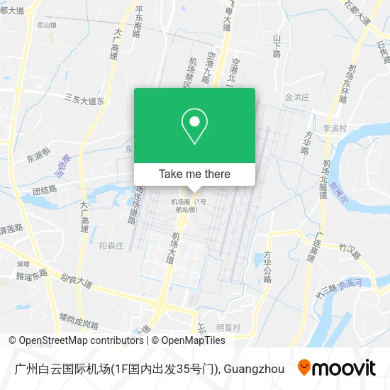广州白云国际机场(1F国内出发35号门) map