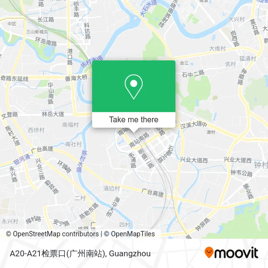 A20-A21检票口(广州南站) map