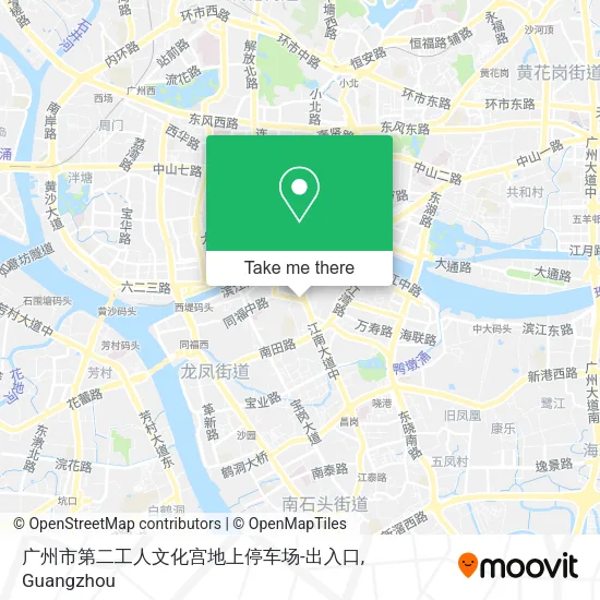 广州市第二工人文化宫地上停车场-出入口 map
