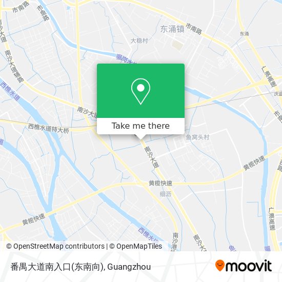 番禺大道南入口(东南向) map