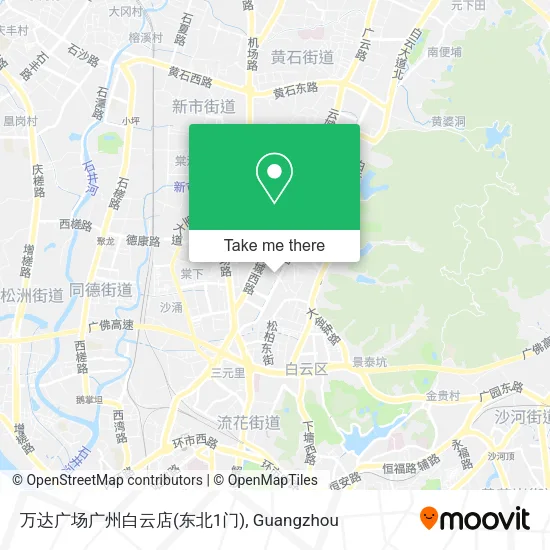 万达广场广州白云店(东北1门) map