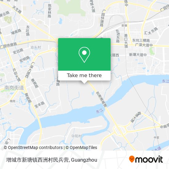 增城市新塘镇西洲村民兵营 map