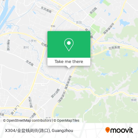 X304/金盆钱岗街(路口) map