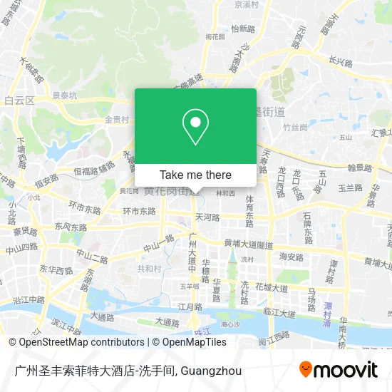 广州圣丰索菲特大酒店-洗手间 map