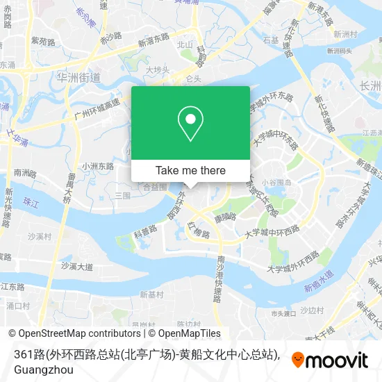 361路(外环西路总站(北亭广场)-黄船文化中心总站) map