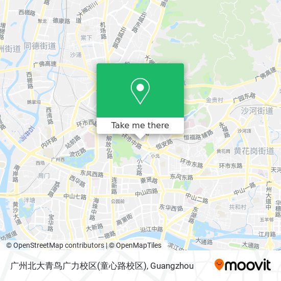广州北大青鸟广力校区(童心路校区) map