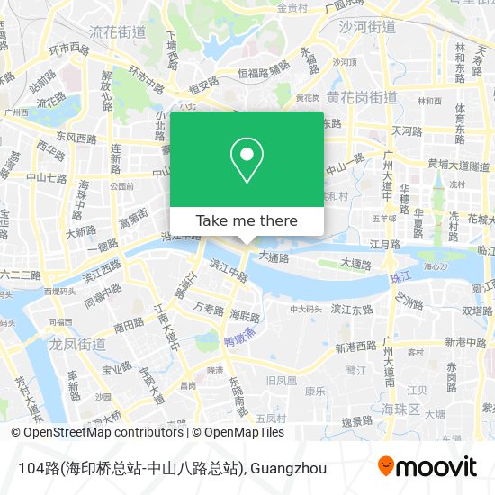104路(海印桥总站-中山八路总站) map